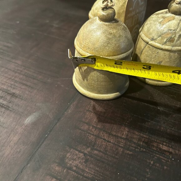 NWT 2 Pairs Set of 3 Handmade Rustic Harmony Vintage Cow Bells - Picture 12 of 13
